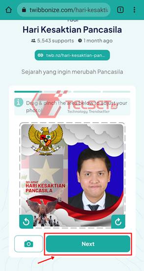 Twibbon Hari Kesaktian Pancasila