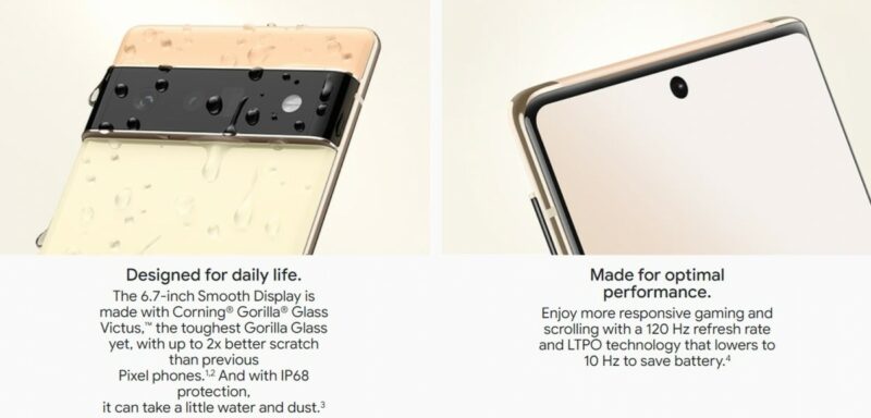 Google Pixel 6 Pro Spesifikasi