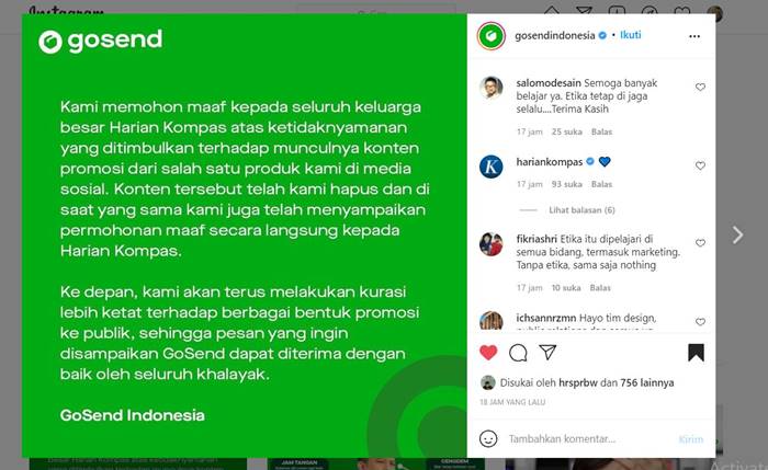Iklan Gojek Koran Kompas 