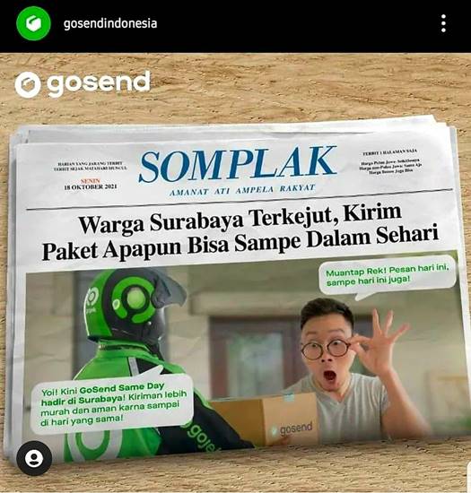 Iklan Gojek Koran Kompas