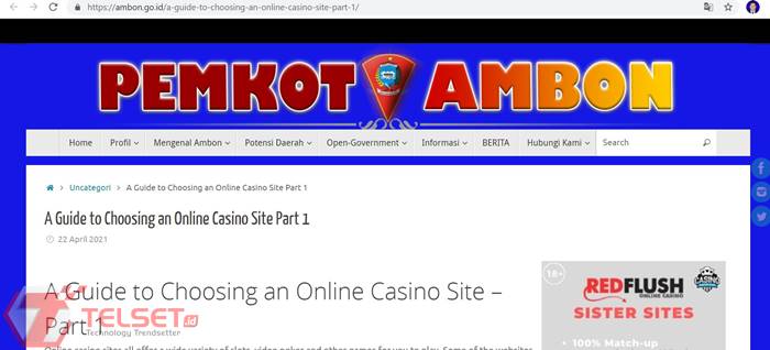 Situs pemerintah dihack jadi judi online