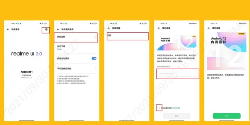 Update realme UI 3.0 Android 12
