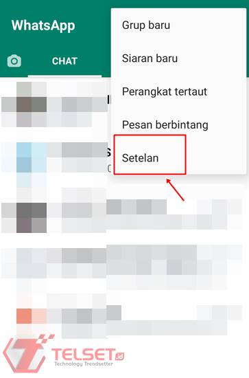 Sembunyikan status WhatsApp