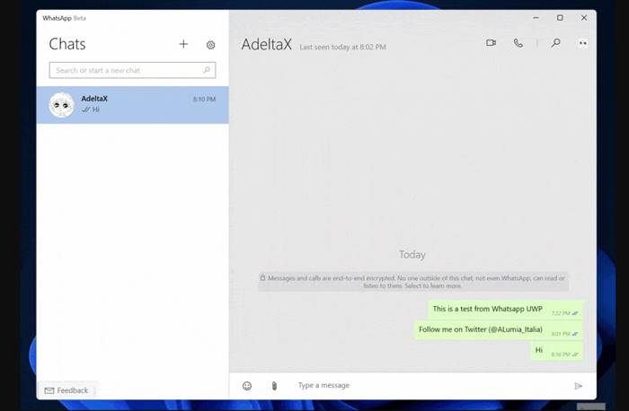 Aplikasi WhatsApp di PC Windows