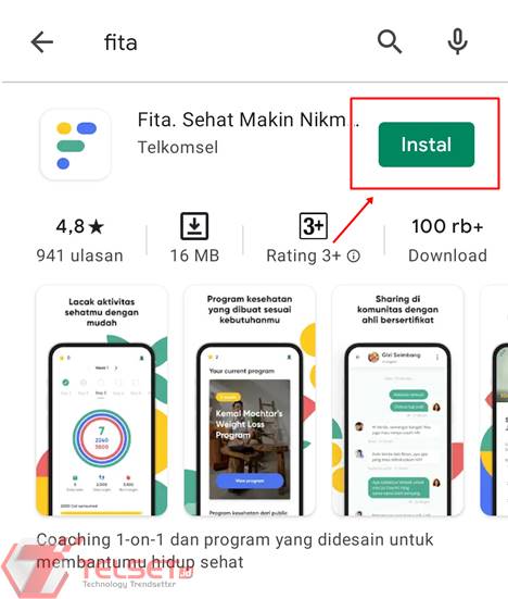 Download aplikasi Fita di Google Play Store