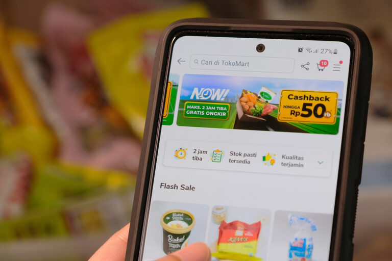 Tokopedia NOW pesanan online sembako Gratis ongkir