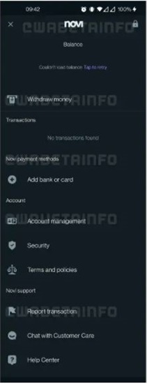 Transfer uang di WhatsApp dengan aplikasi dompet digital Novi