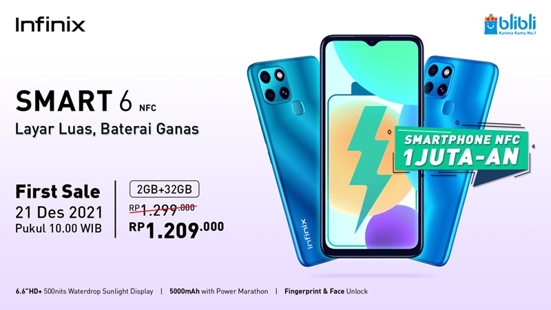 Harga Spesifikasi Infinix Smart 6 NFC