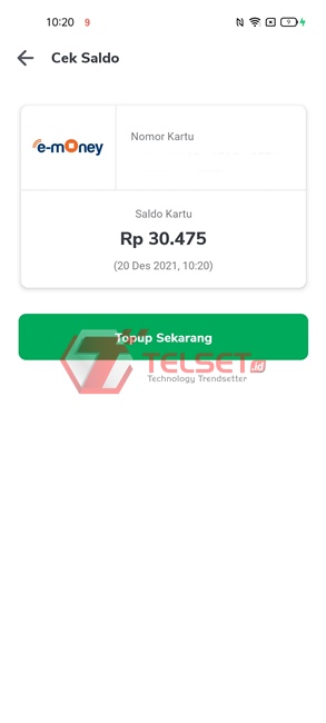 Cara top up cek e-Toll e-Money di HP Oppo A95