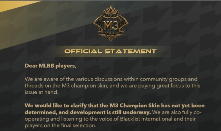 skin m3 Mobile Legends estes