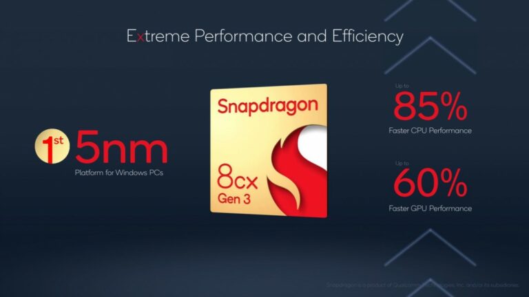 Prosesor laptop Windows Snapdragon 8cx Gen 3