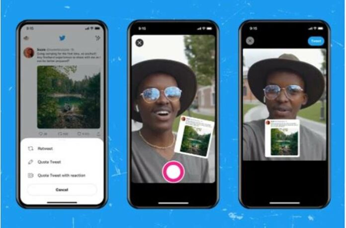 Fitur Quote Tweet with Reaction Twitter Reaksi Video mirip TikTok