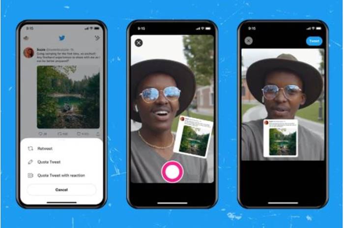 Fitur Quote Tweet with Reaction Twitter Reaksi Video mirip TikTok