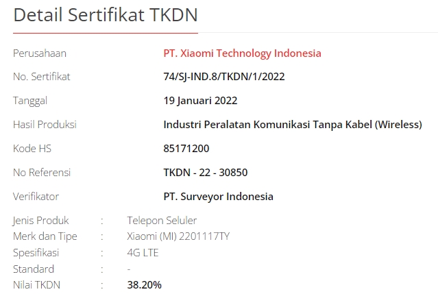 Redmi Note 11S Redmi 10A TKDN Indonesia