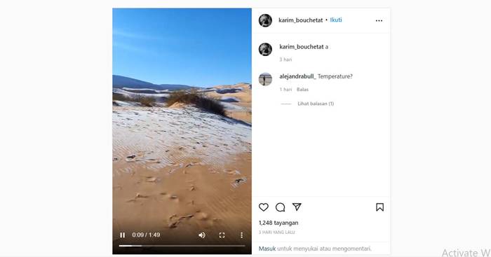 Turun Salju di Gurun Sahara