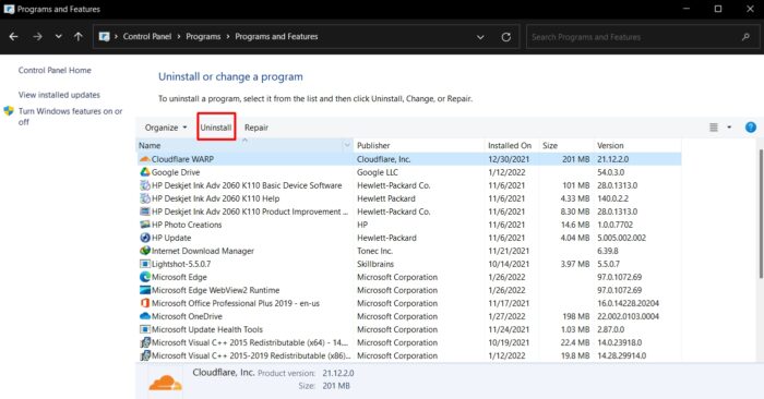 Cara uninstall aplikasi di laptop windows 10