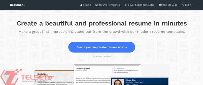 Membuat CV Online Telset