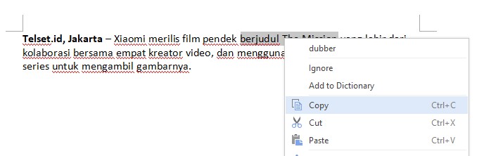 cara mengcopy paste di laptop