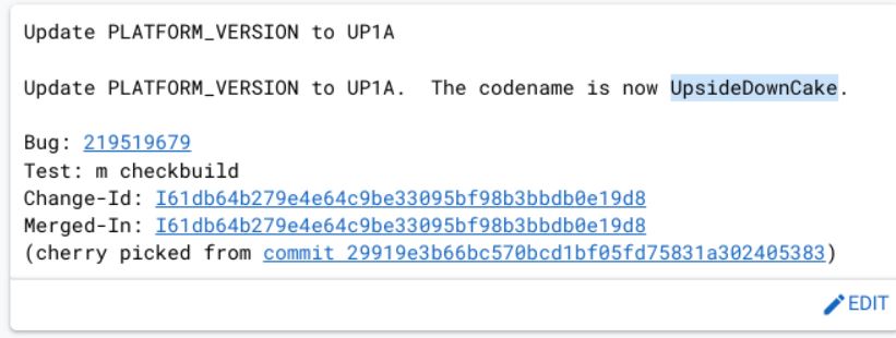 Nama Upside Down Cake Android 14