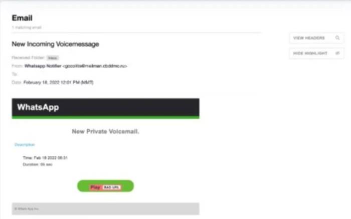 Serangan Phishing Pesan Suara WhatsApp