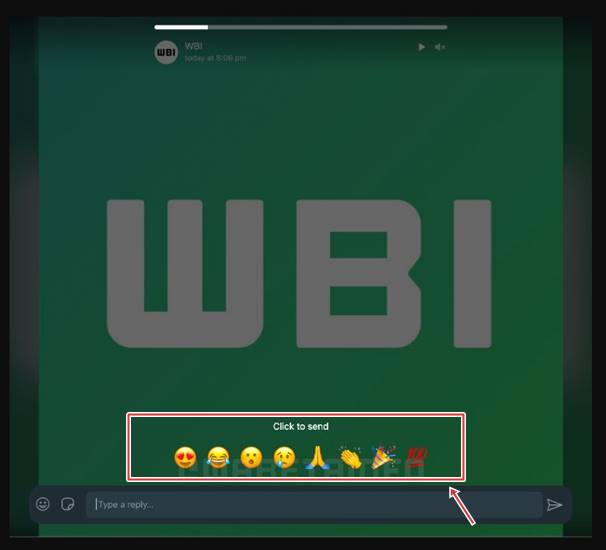 WhatsApp Reaksi Emoji Status