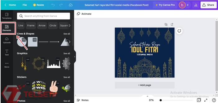 kartu ucapan idul fitri
