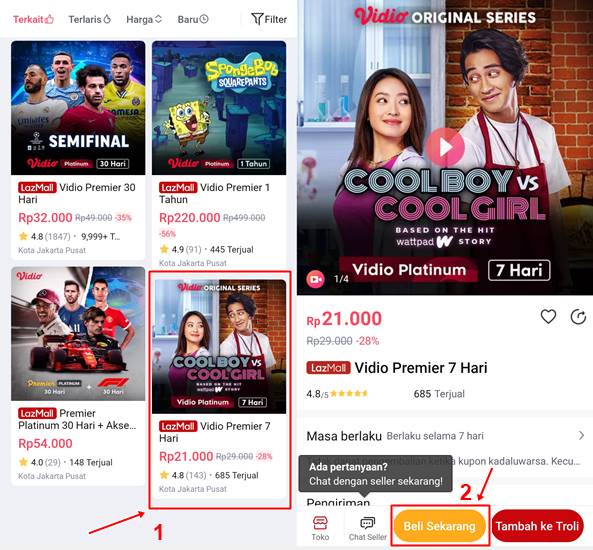 Cara Langganan Vidio Live streaming liga inggris