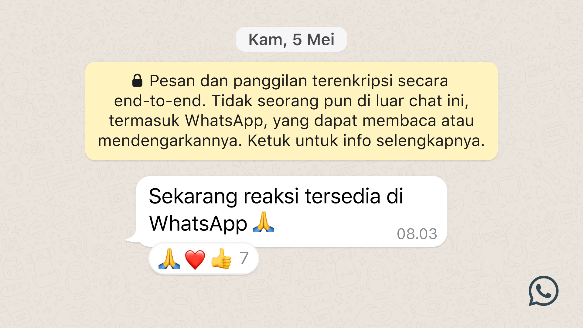 Fitur Baru WhatsApp reaksi emoji WA kirim file 2 GB anggora grup 512 orang
