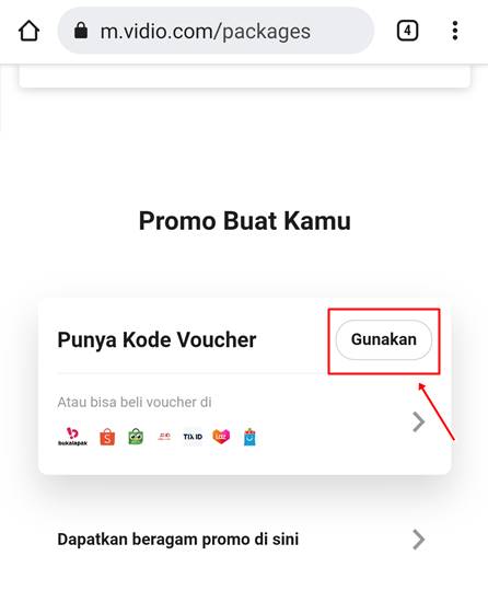 Voucher Vidio 