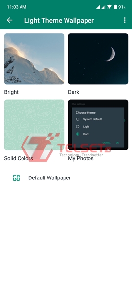 cara mengubah tema whatsapp tanpa aplikasi