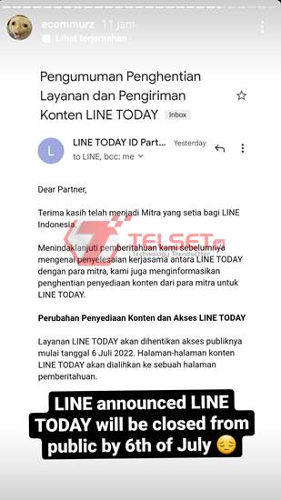 Line Today Tutup
