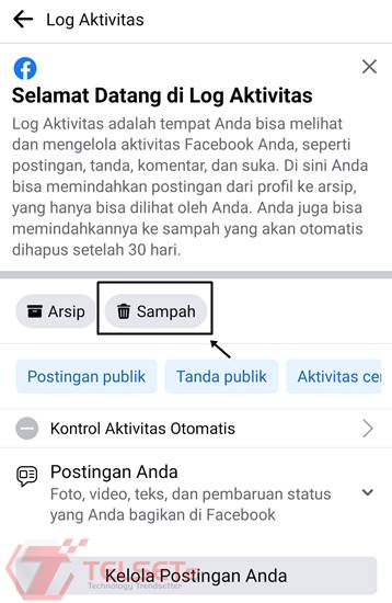 Pilih Menu Sampah