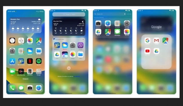 Aplikasi HP Android Mirip iOS 16