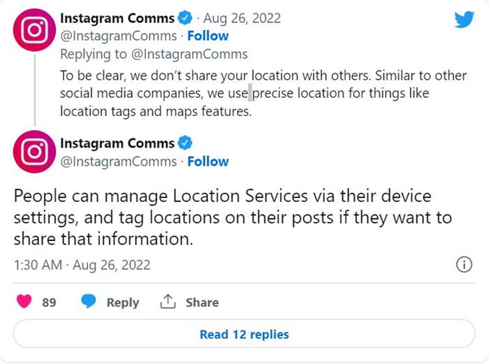 Data Lokasi Pengguna Instagram