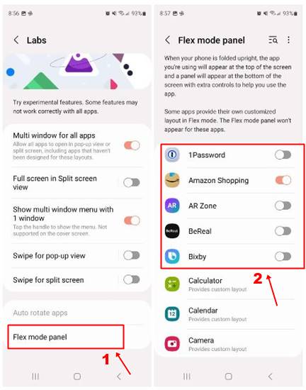 Flex Mode Samsung Galaxy Z Fold4 Flip4