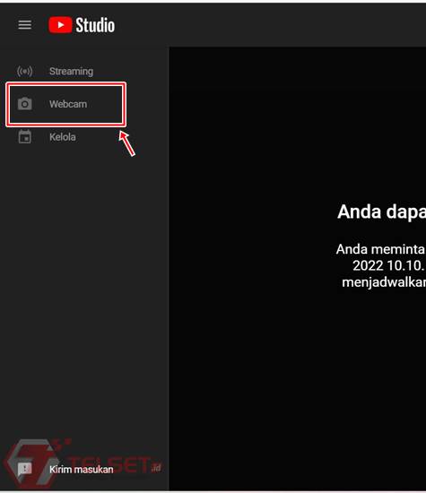 cara siaran langsung di Youtube