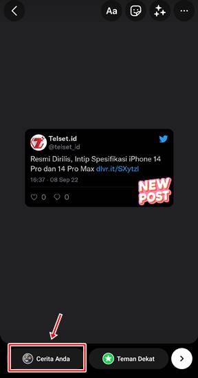Tweet Instagram Stories