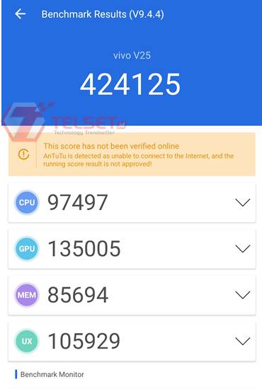 Hasil AnTuTu Vivo V25