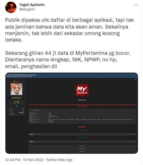 Bjorka MyPertamina