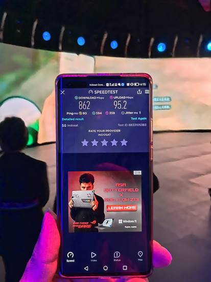 Trafik Jaringan 5G Indosat KTT G20