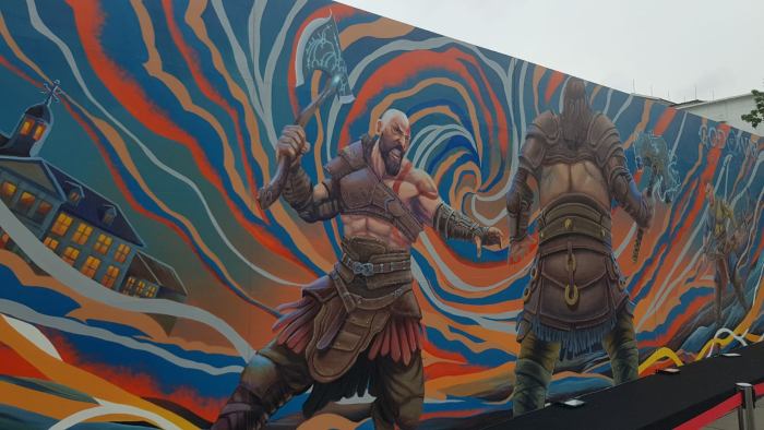 Mural God of War Ragnarok