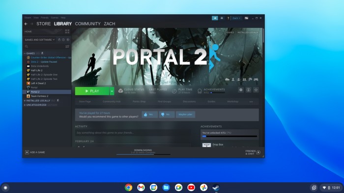 Spesifikasi dan Fitur Steam ChromeOS