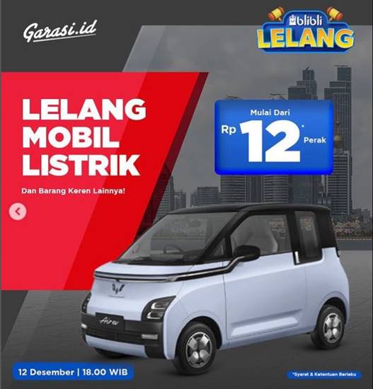 Blibli Lelang Mobil Listrik