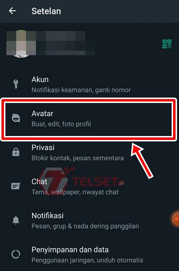 cara membuat avatar WhatsApp