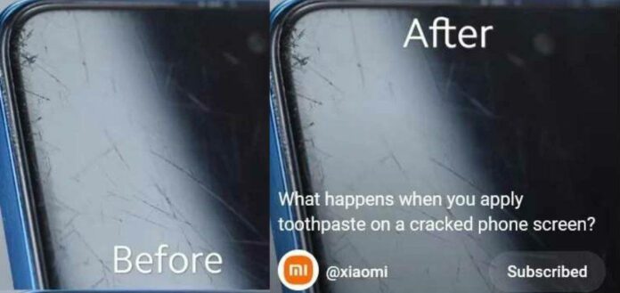 Pasta Gigi Layar Retak