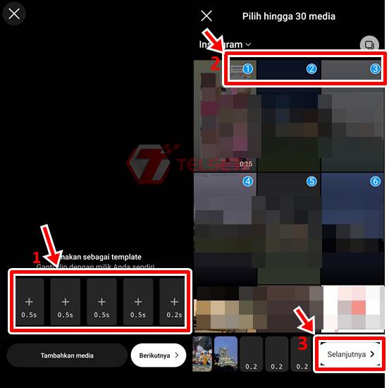 Pilih foto dan video menarik