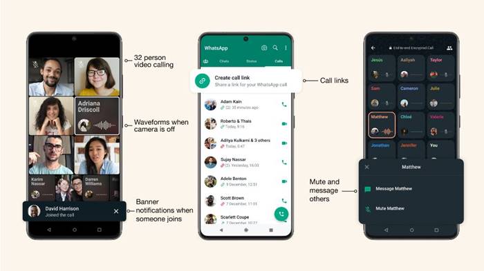WhatsApp Video Call Grup 32 Orang