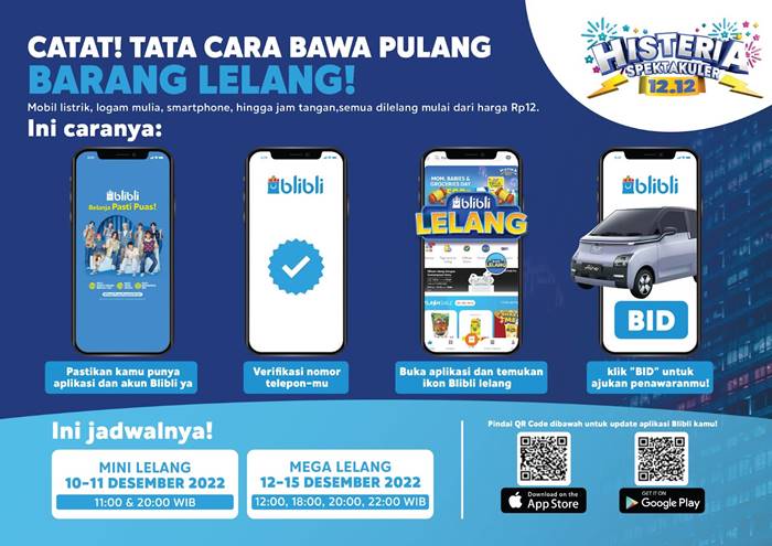 Blibli Histeria Spektakuler 12.12 Lelang Mobil Listrik