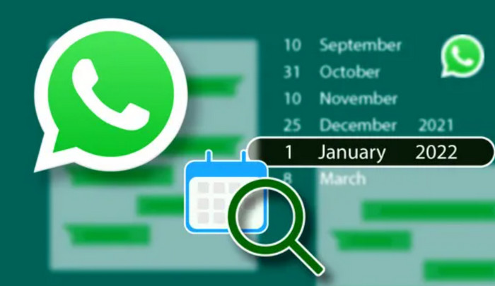 Mencari chat WhatsApp berdasarkan Tanggal