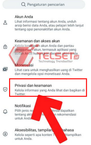 Kunci Private Akun Twitter